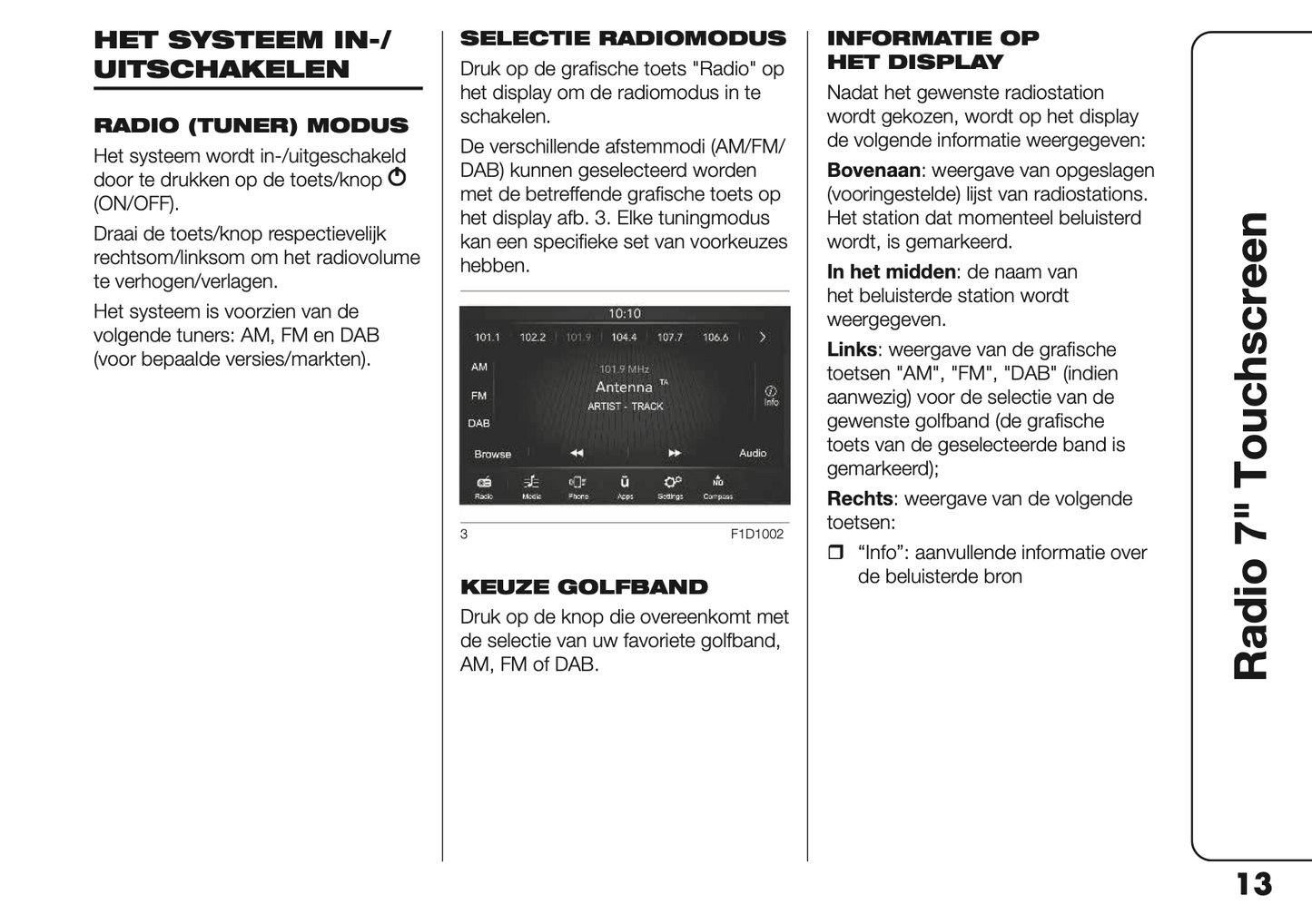 2023 Fiat Panda Uconnect 7.0 Infotainment Handleiding | Nederlands