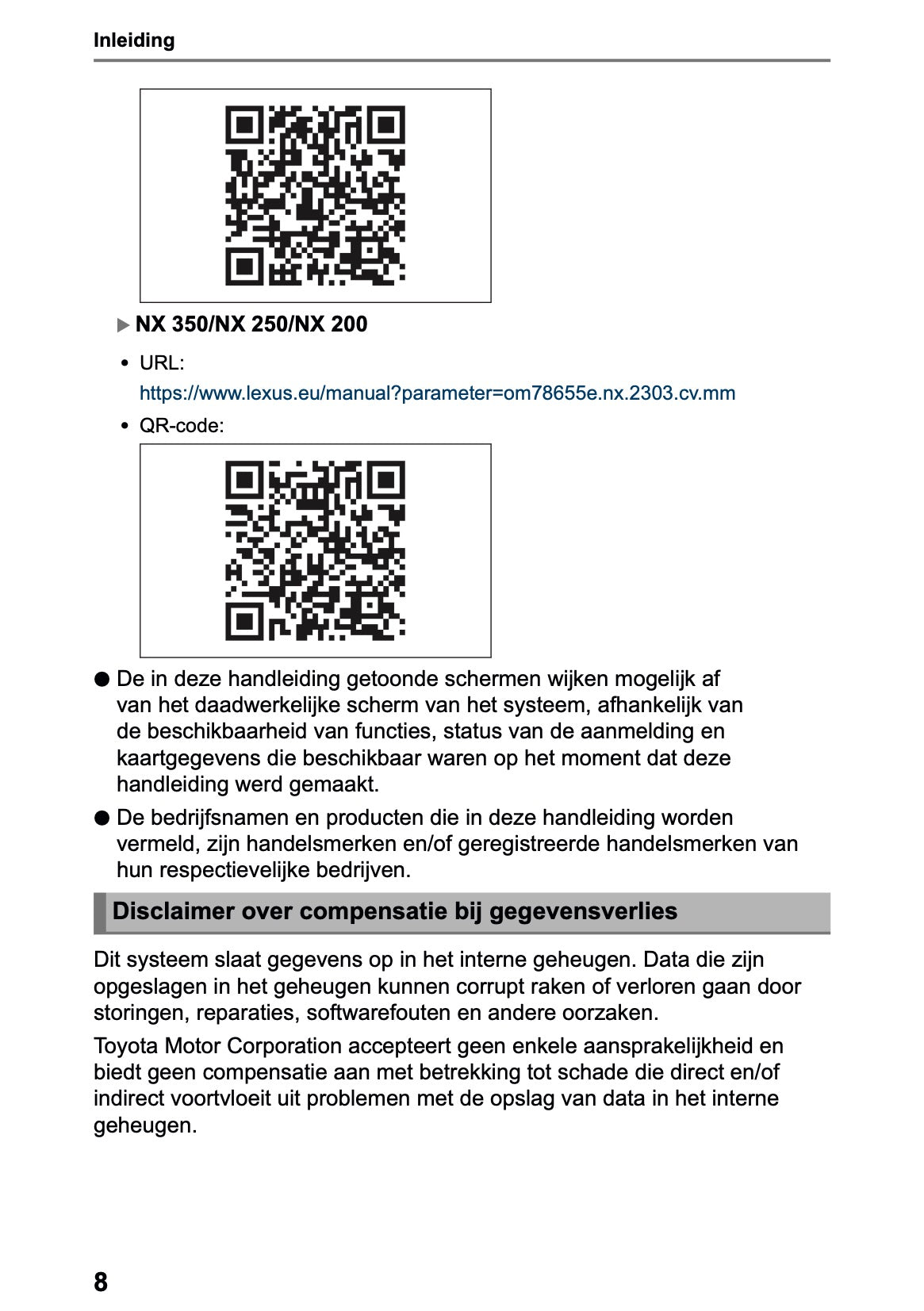 2023-2024 Lexus NX 450h+ Navigation Manual | Dutch