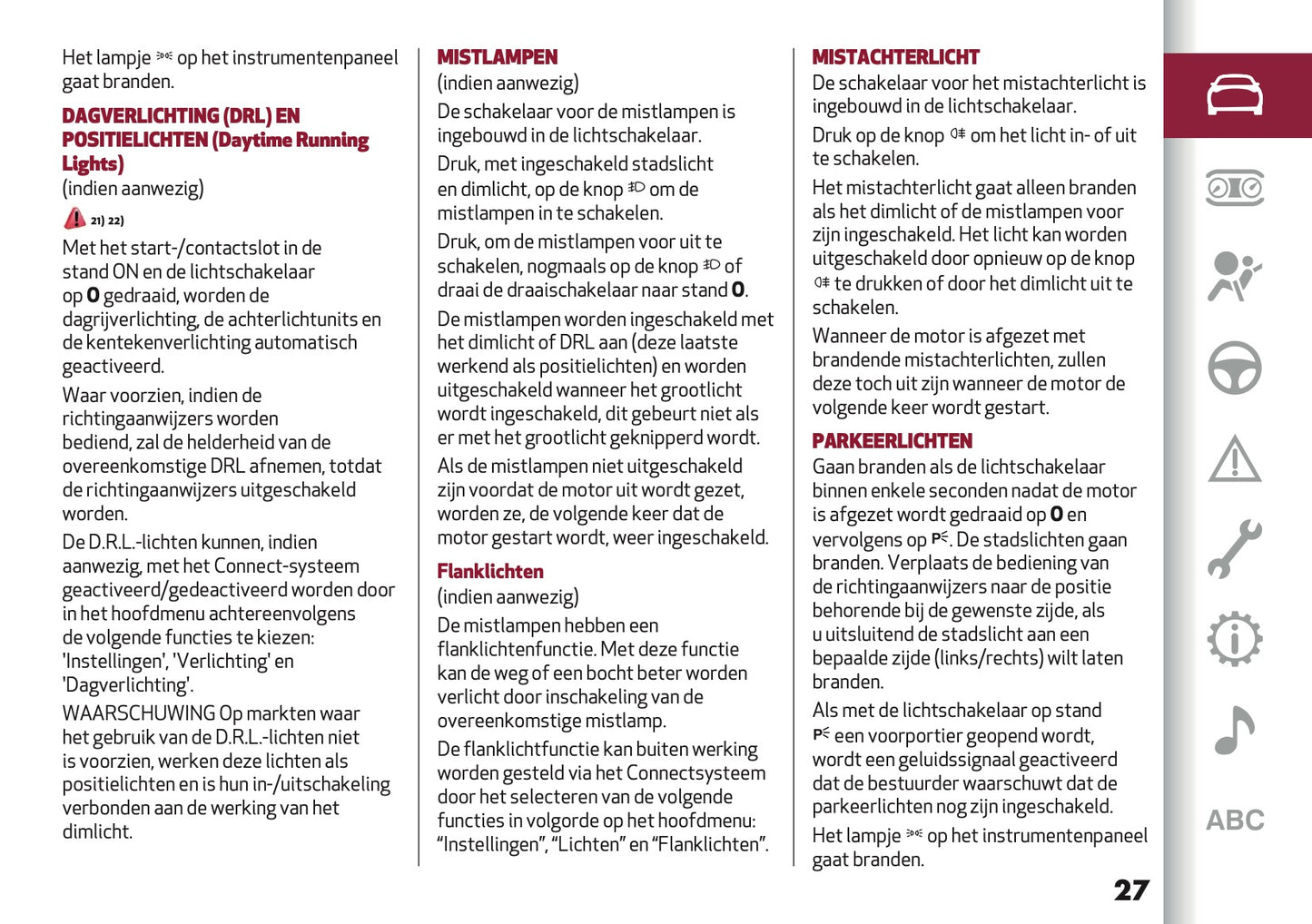 2020-2021 Alfa Romeo Giulia Gebruikershandleiding | Nederlands