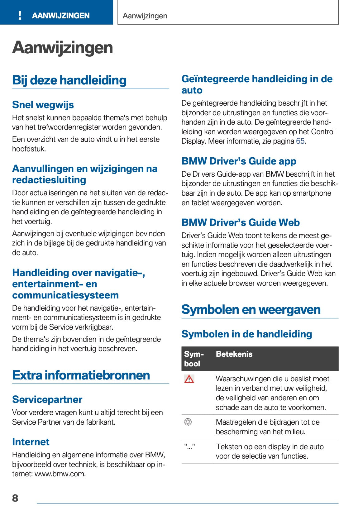 2019 BMW X2 Owner's Manual | Dutch