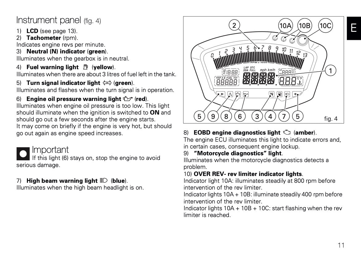 2009 Ducati 1098 R/1098 R Bayliss Owner's Manual | English