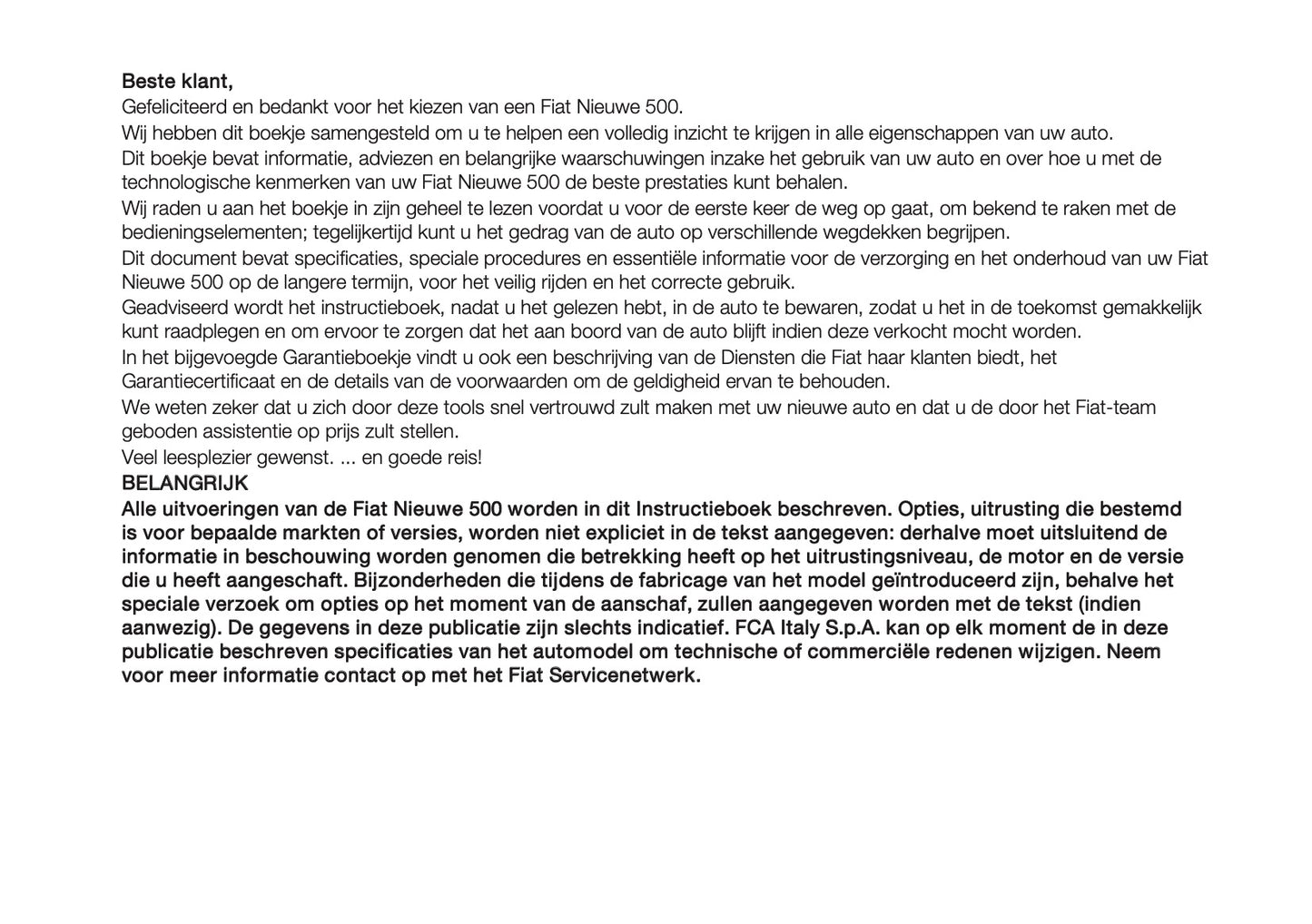 2022-2023 Fiat 500 Gebruikershandleiding | Nederlands
