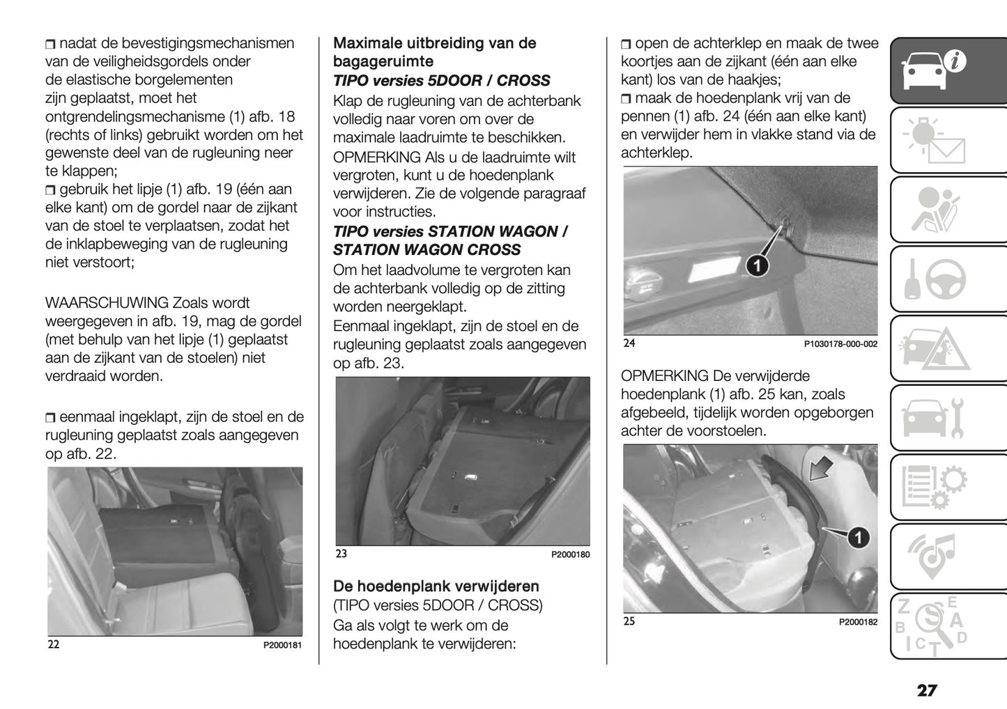 2023 Fiat Tipo 5 Door/Station Wagon Gebruikershandleiding | Nederlands