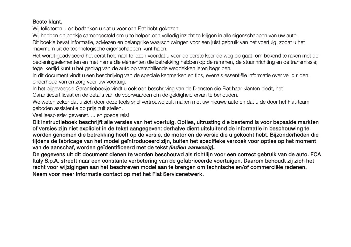 2023 Fiat Tipo 5 Door/Station Wagon Gebruikershandleiding | Nederlands