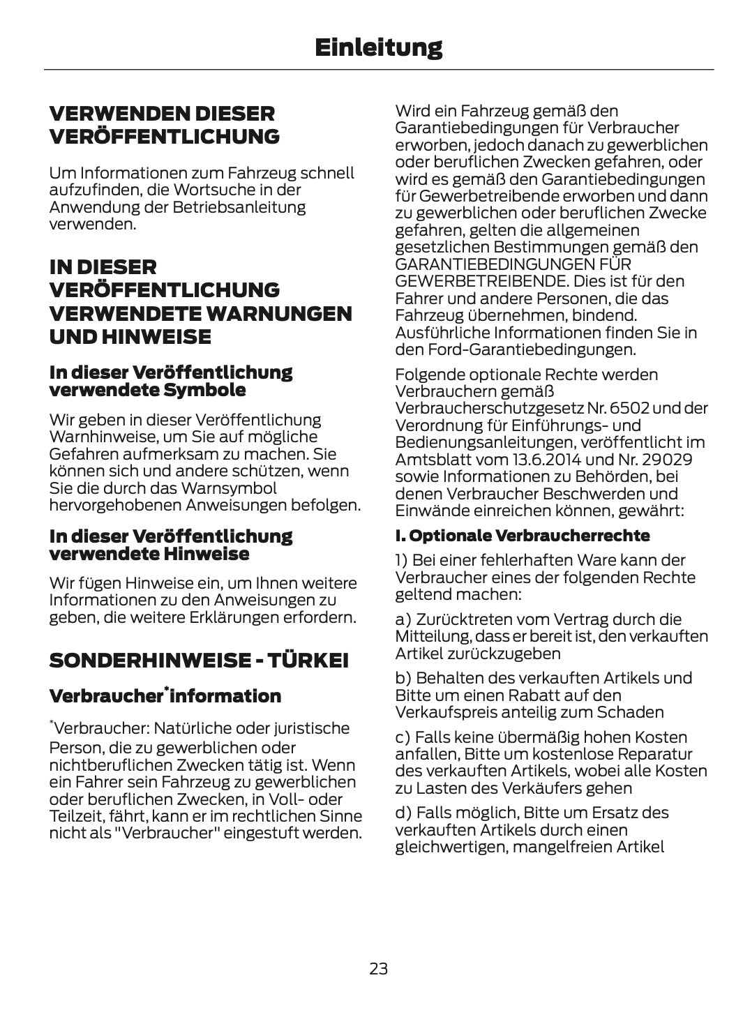 2024-2025 Ford Tourneo Courier/Transit Courier Bedienungsanleitung | Deutsch