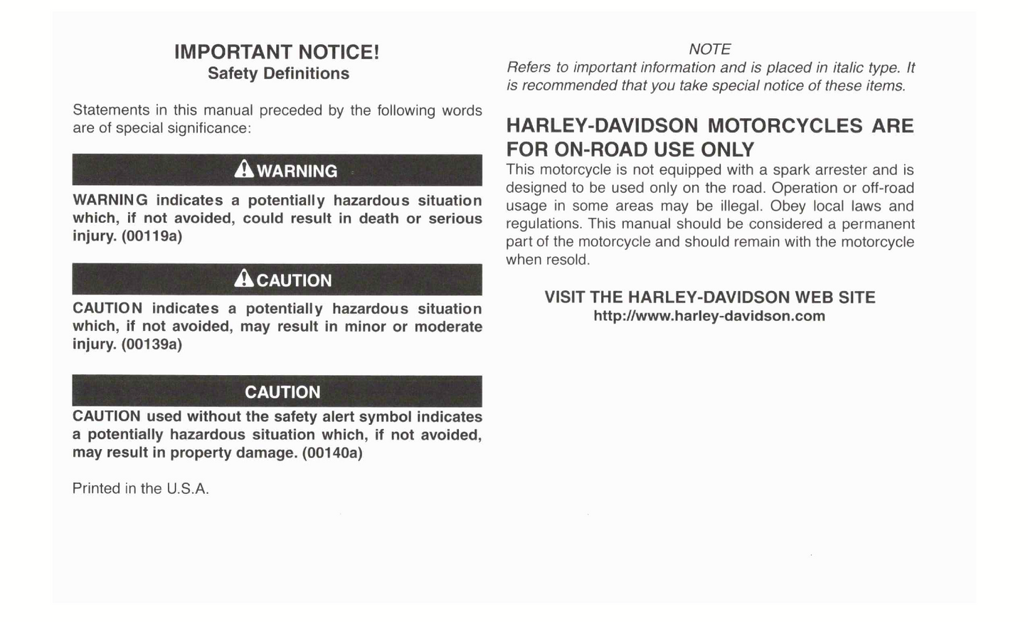 2007 Harley-Davidson Dyna Gebruikershandleiding | Engels