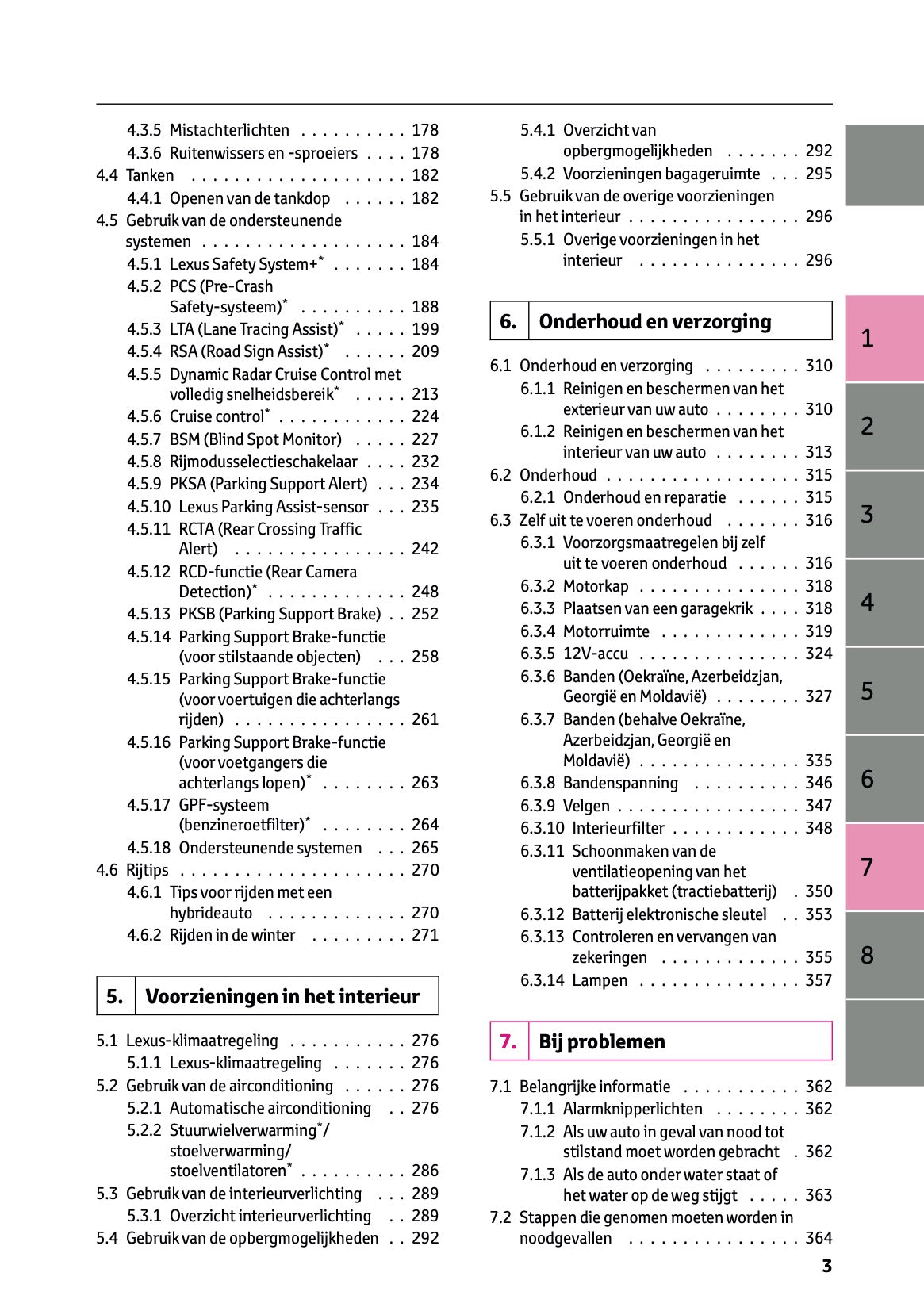 2024 Lexus ES 300h Owner's Manual | Dutch