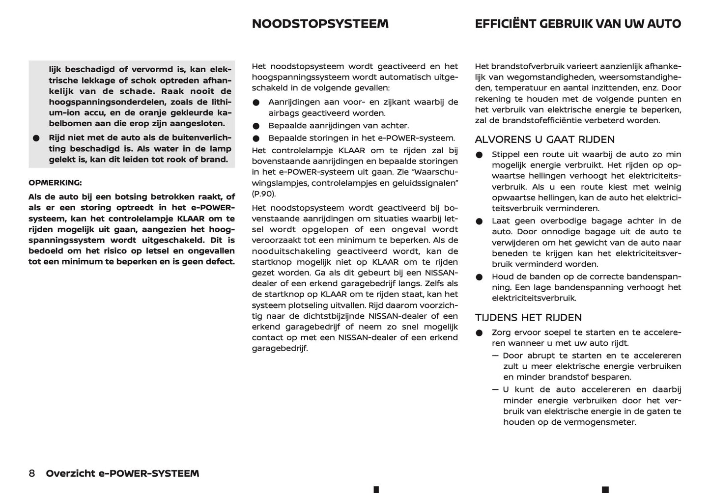 2023-2024 Nissan X-Trail e-Power Owner's Manual | Dutch