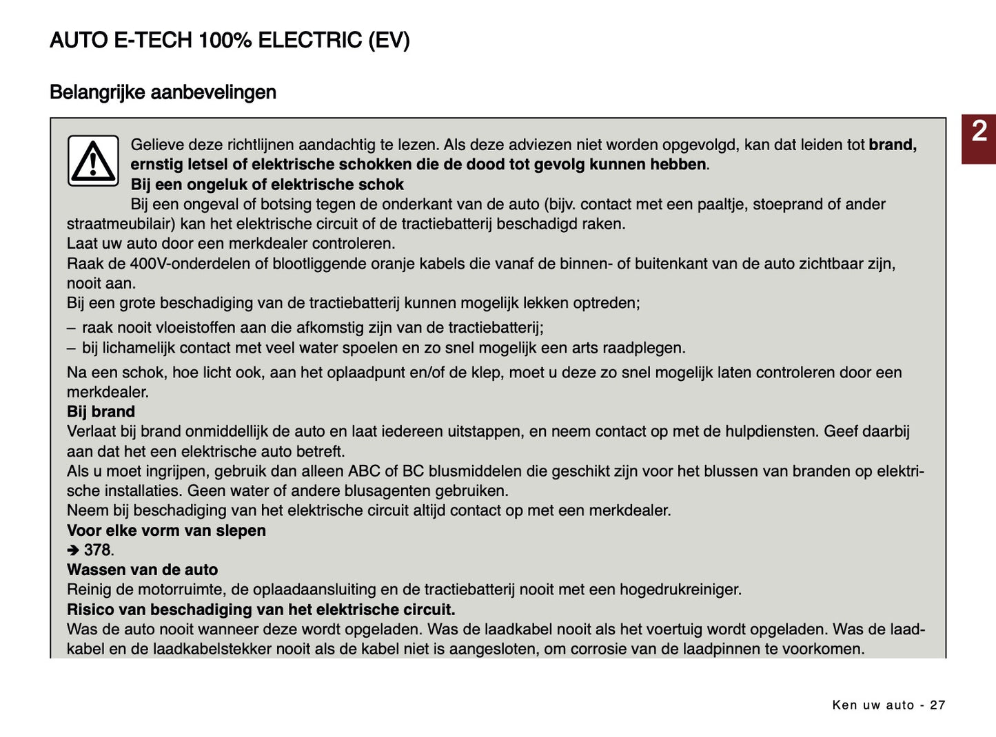 2024-2025 Renault Megane E-Tech Owner's Manual | Dutch