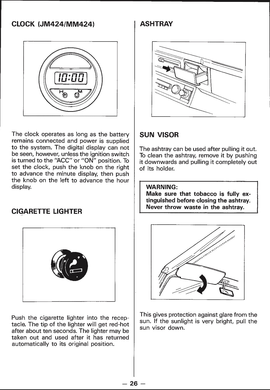 1988 Suzuki Samurai Owner's Manual | English