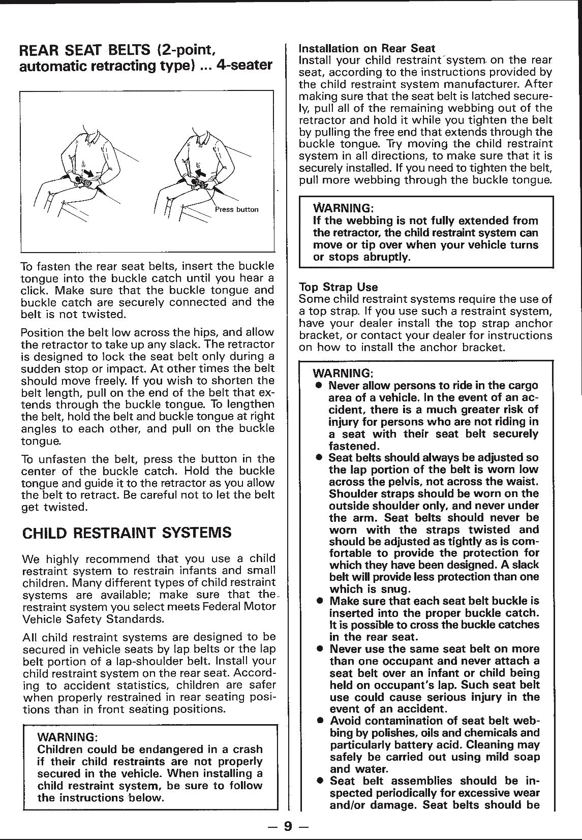 1988 Suzuki Samurai Owner's Manual | English