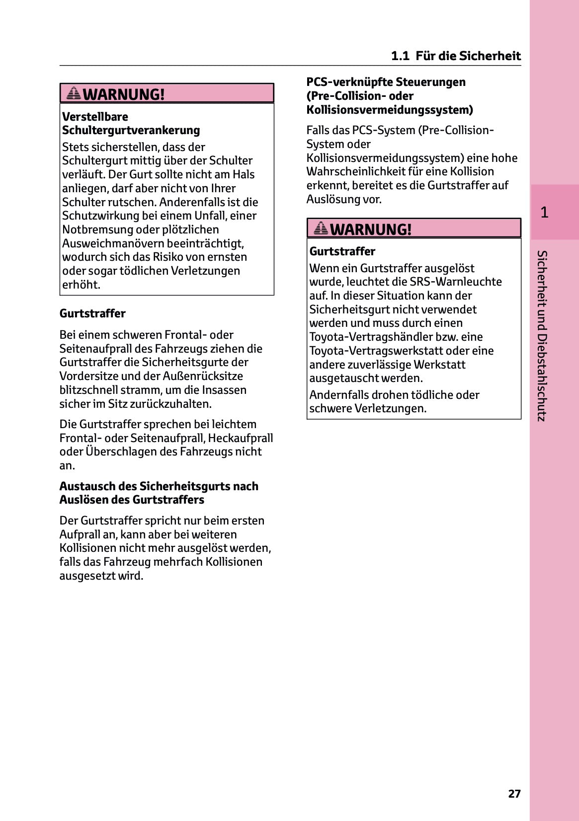 2024-2025 Toyota C-HR Hybrid Owner's Manual | German