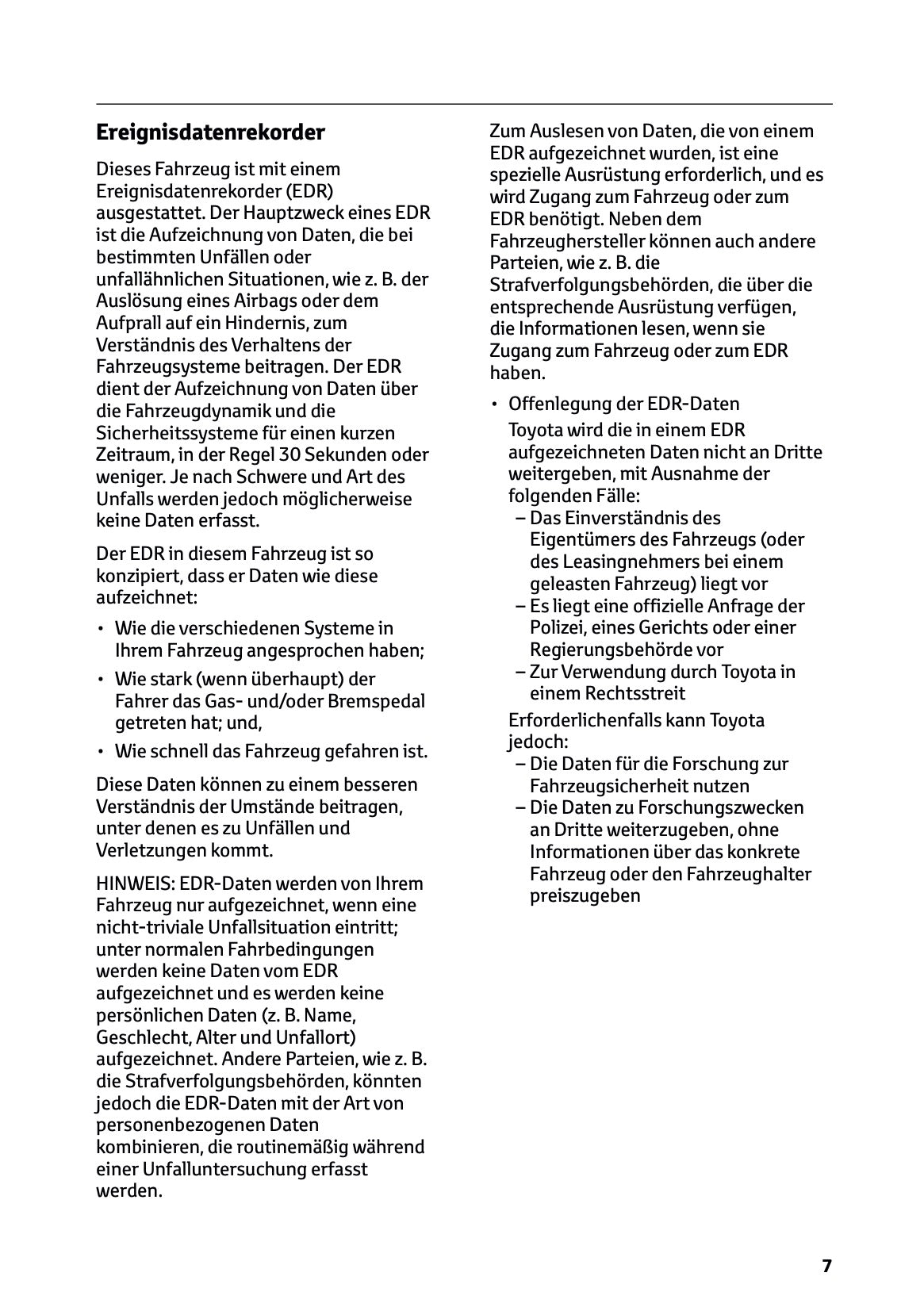 2024-2025 Toyota C-HR Hybrid Owner's Manual | German