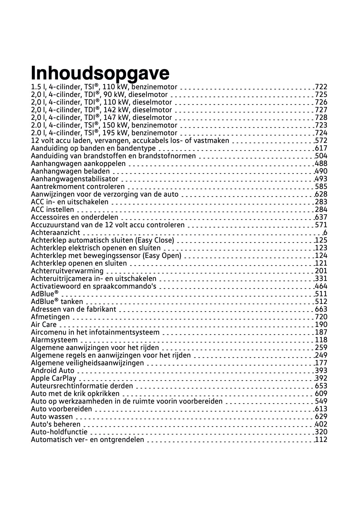 2024-2025 Volkswagen Passat Variant Owner's Manual | Dutch