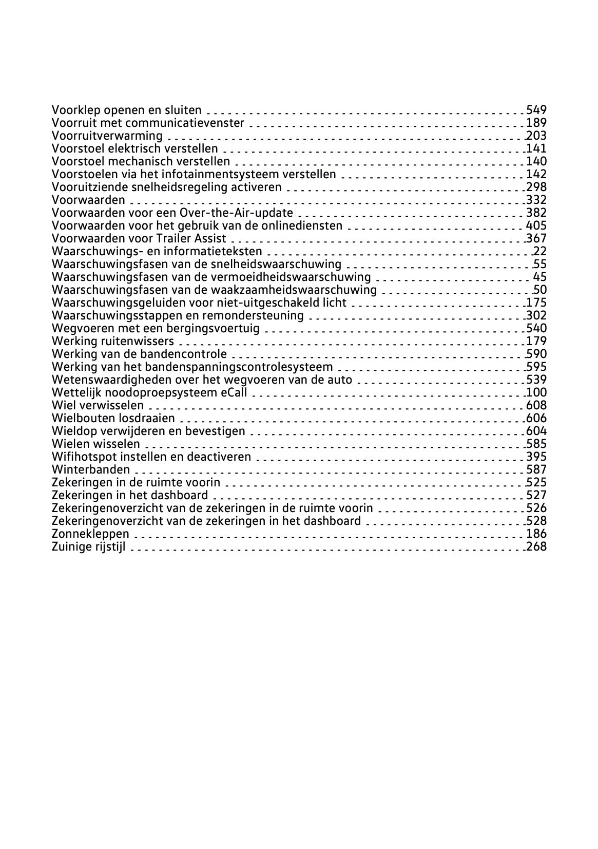 2024-2025 Volkswagen Tiguan Owner's Manual | Dutch