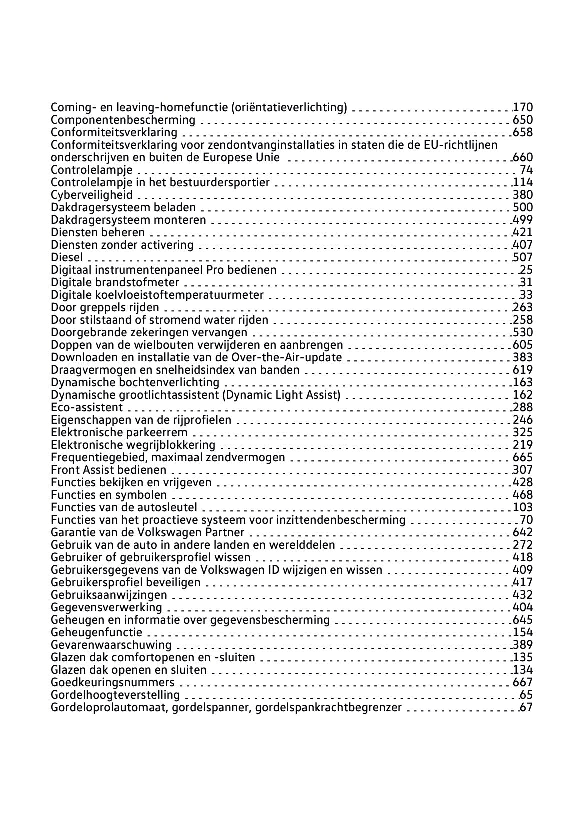 2024-2025 Volkswagen Tiguan Owner's Manual | Dutch