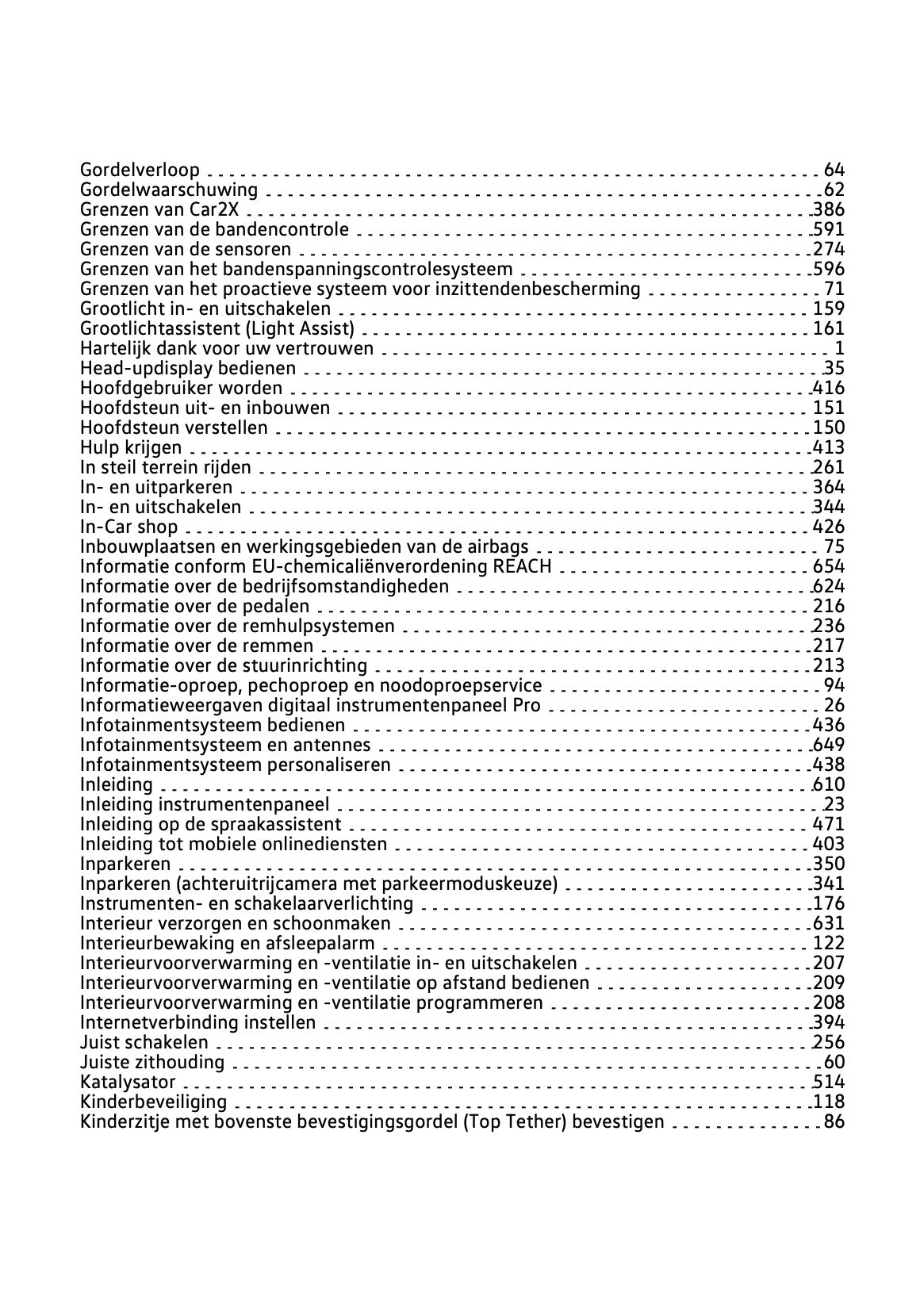 2024-2025 Volkswagen Tiguan Owner's Manual | Dutch