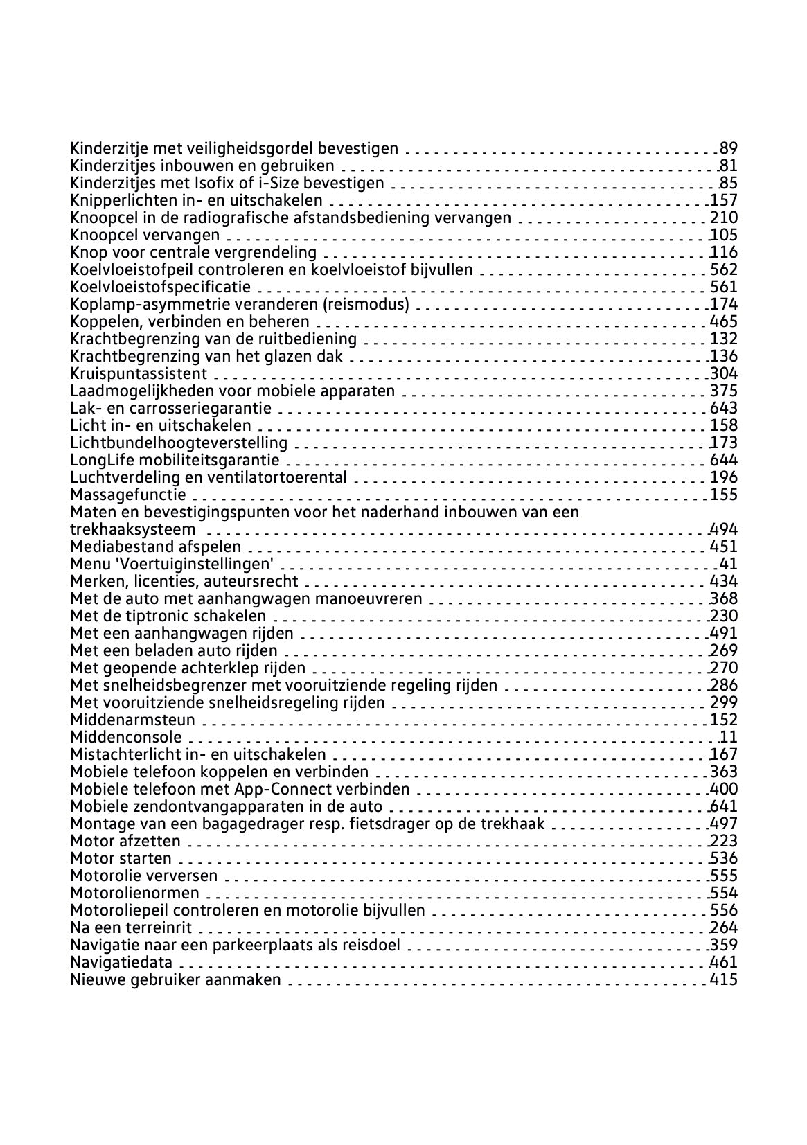 2024-2025 Volkswagen Tiguan Owner's Manual | Dutch