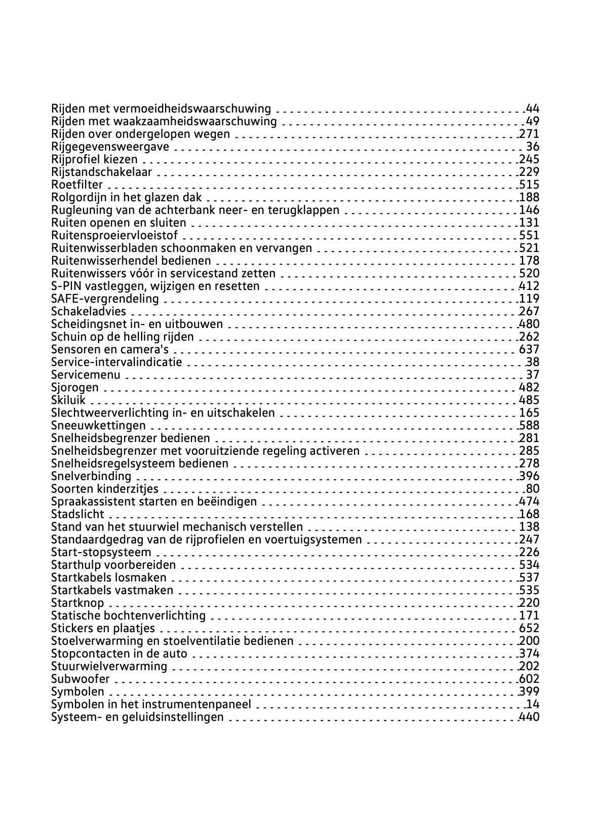 2024-2025 Volkswagen Tiguan Owner's Manual | Dutch