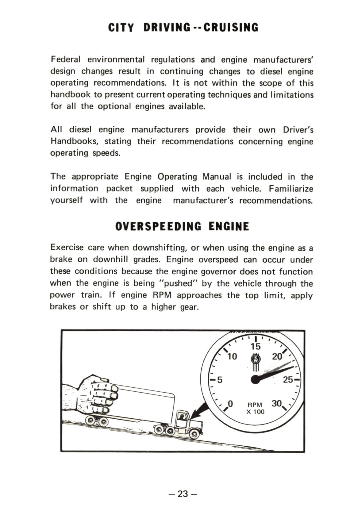 1976 Kenworth Owner's Manual | English