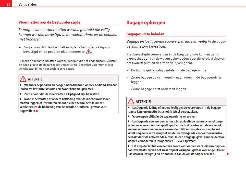 2009-2010 Seat Ibiza Owner's Manual | Dutch