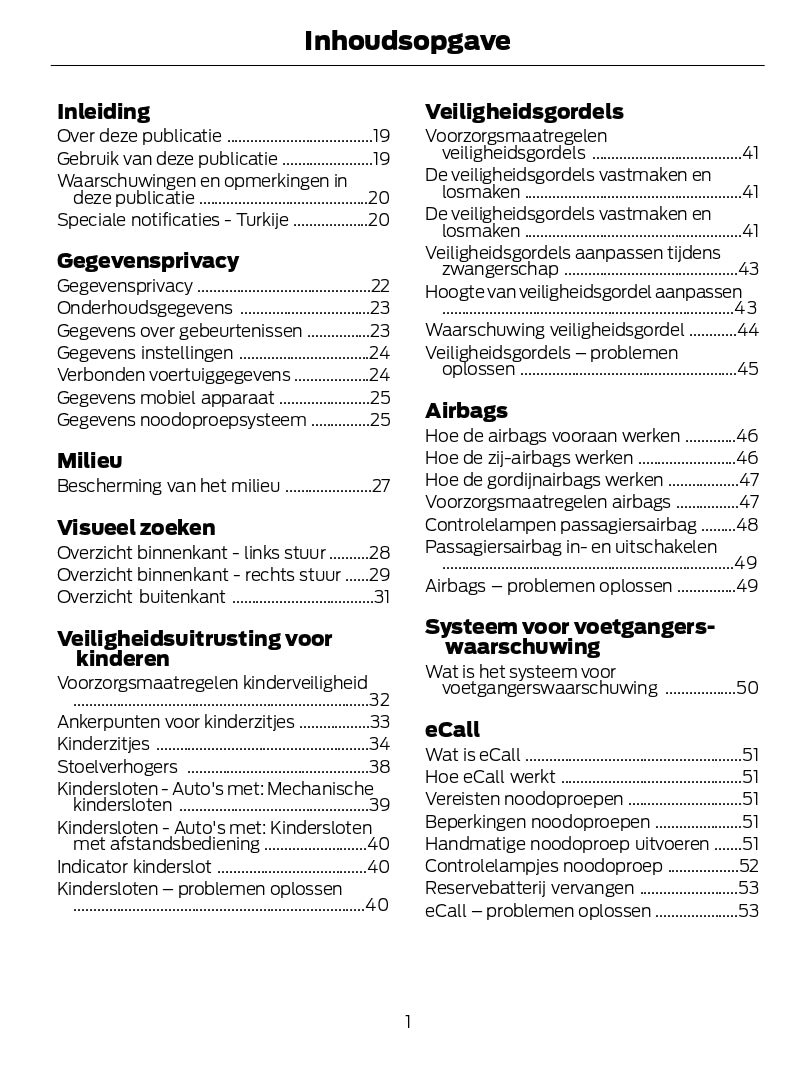2024-2025 Ford Kuga Gebruikershandleiding | Nederlands