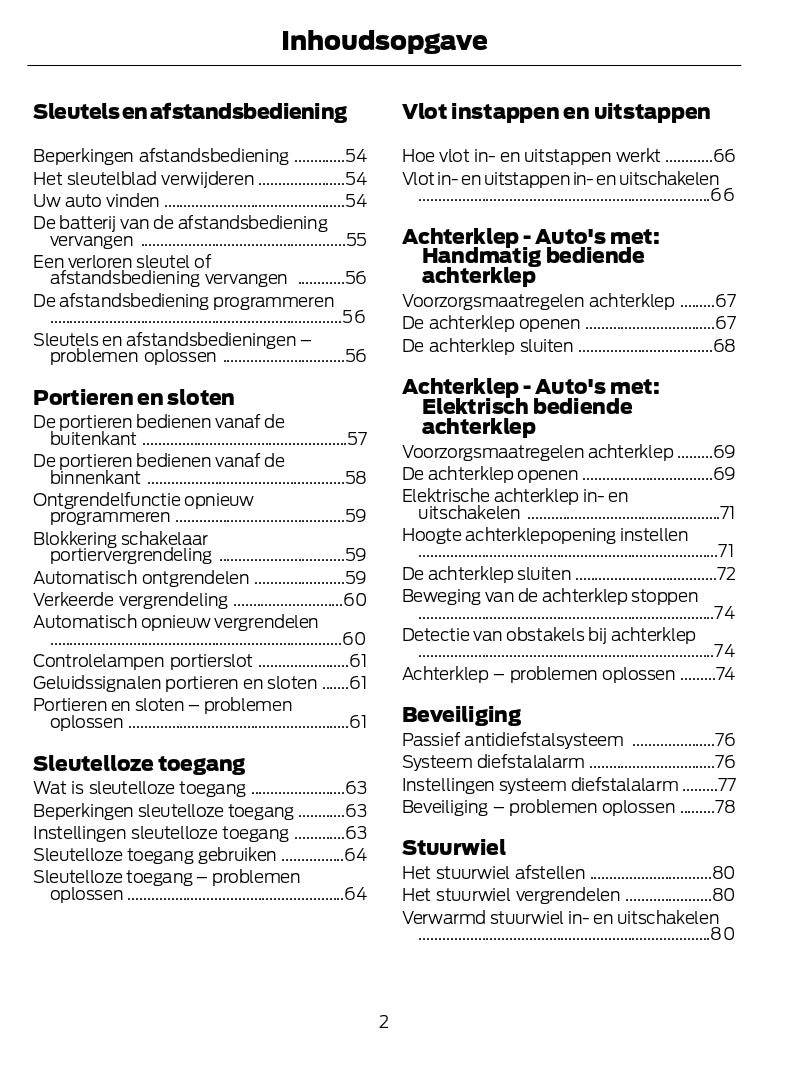 2024-2025 Ford Kuga Gebruikershandleiding | Nederlands