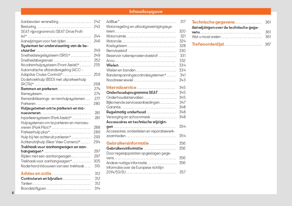 2020 Seat Arona Owner's Manual | Dutch