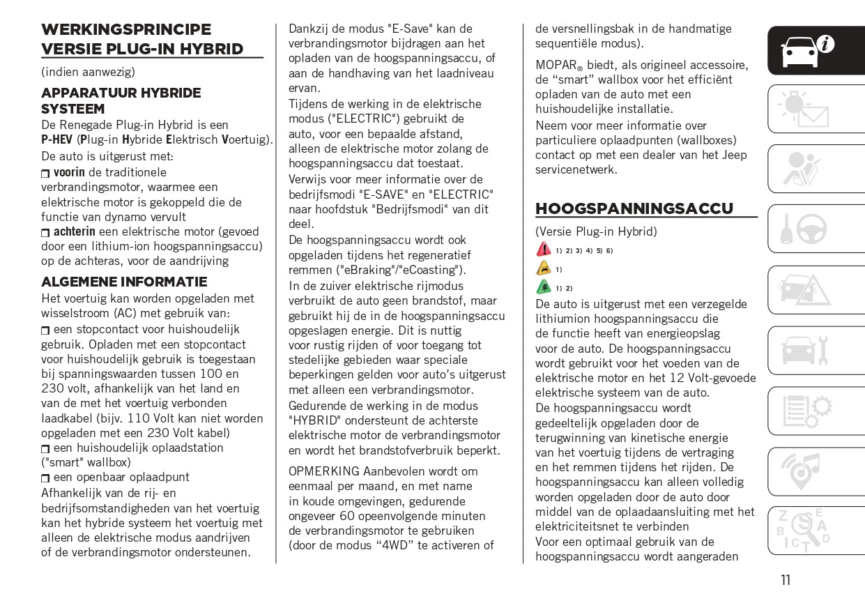 2023-2024 Jeep Renegade Gebruikershandleiding | Nederlands
