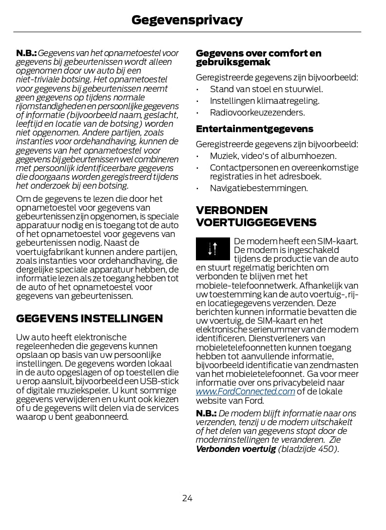 2024-2025 Ford Kuga Gebruikershandleiding | Nederlands