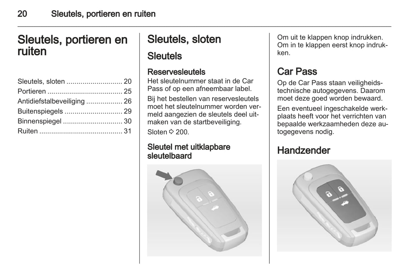2012-2013 Opel Astra GTC Owner's Manual | Dutch