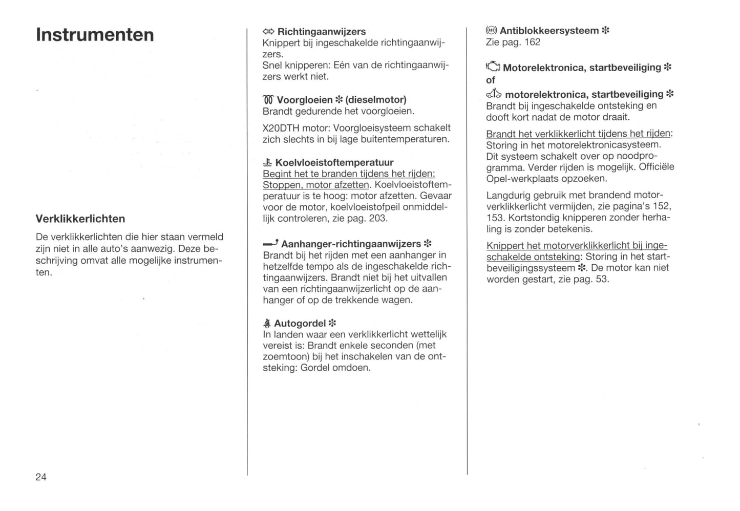1999-2003 Opel Omega Owner's Manual | Dutch