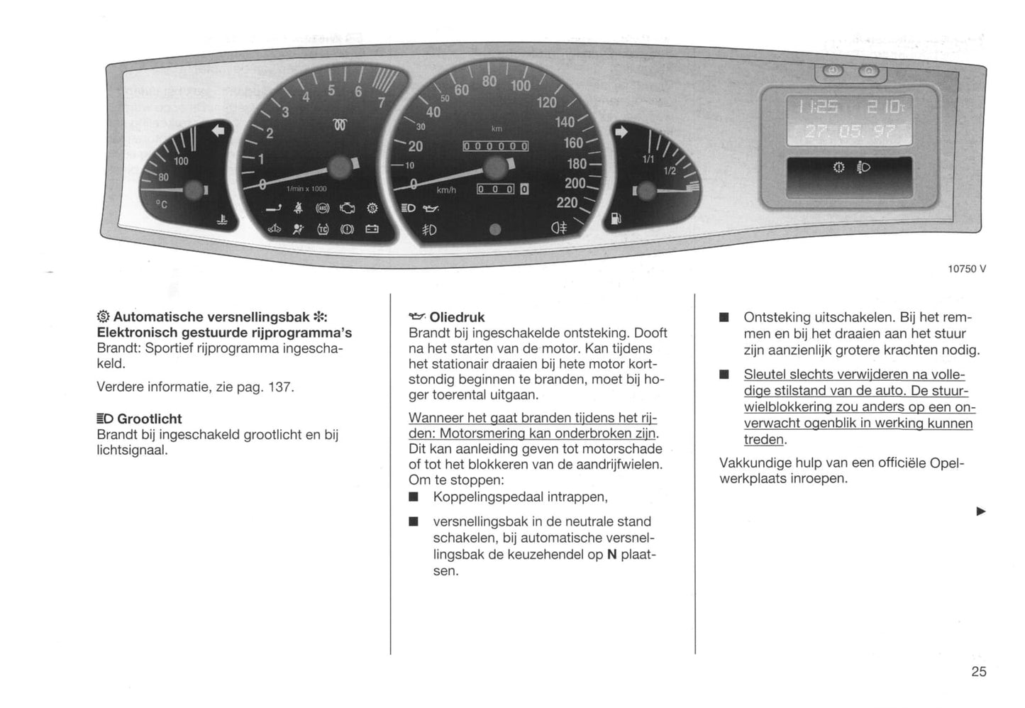 1999-2003 Opel Omega Owner's Manual | Dutch