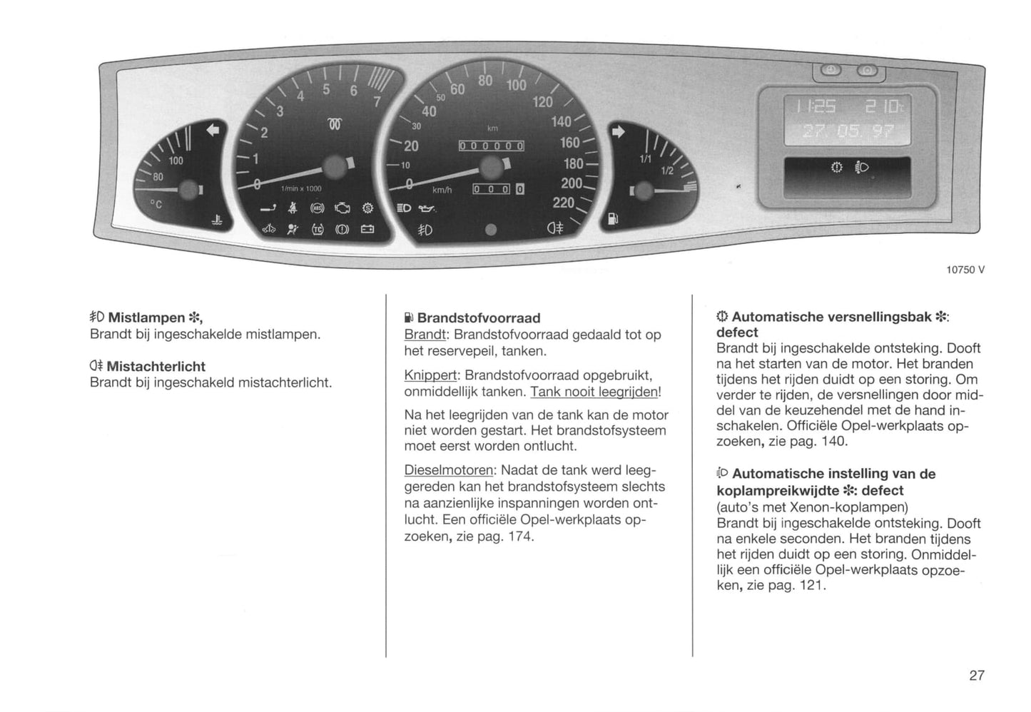 1999-2003 Opel Omega Owner's Manual | Dutch