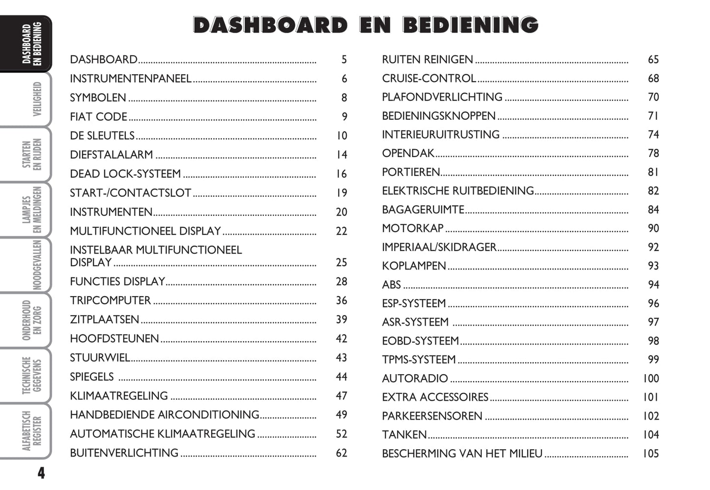 2009-2010 Fiat Croma Gebruikershandleiding | Nederlands