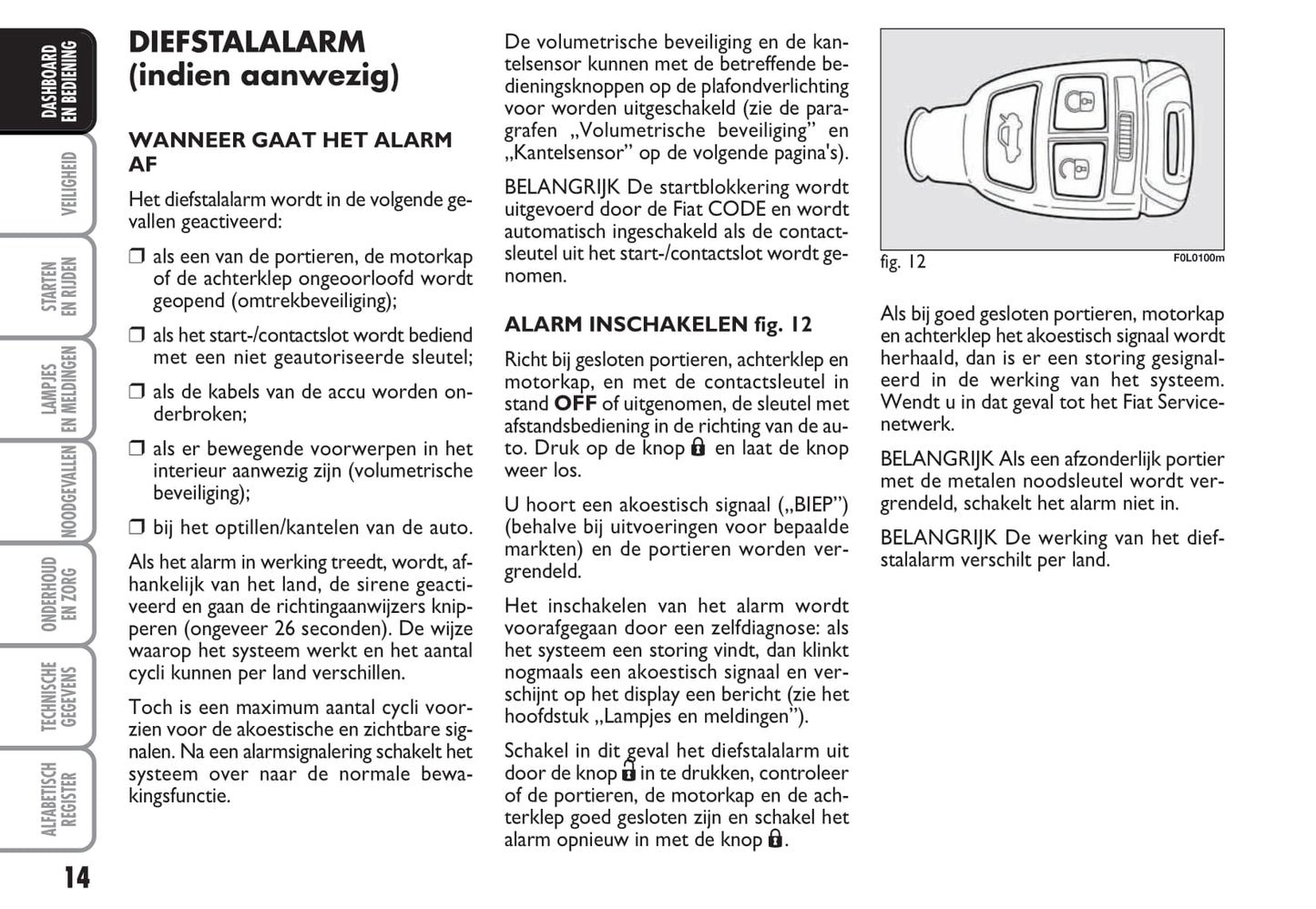 2009-2010 Fiat Croma Gebruikershandleiding | Nederlands