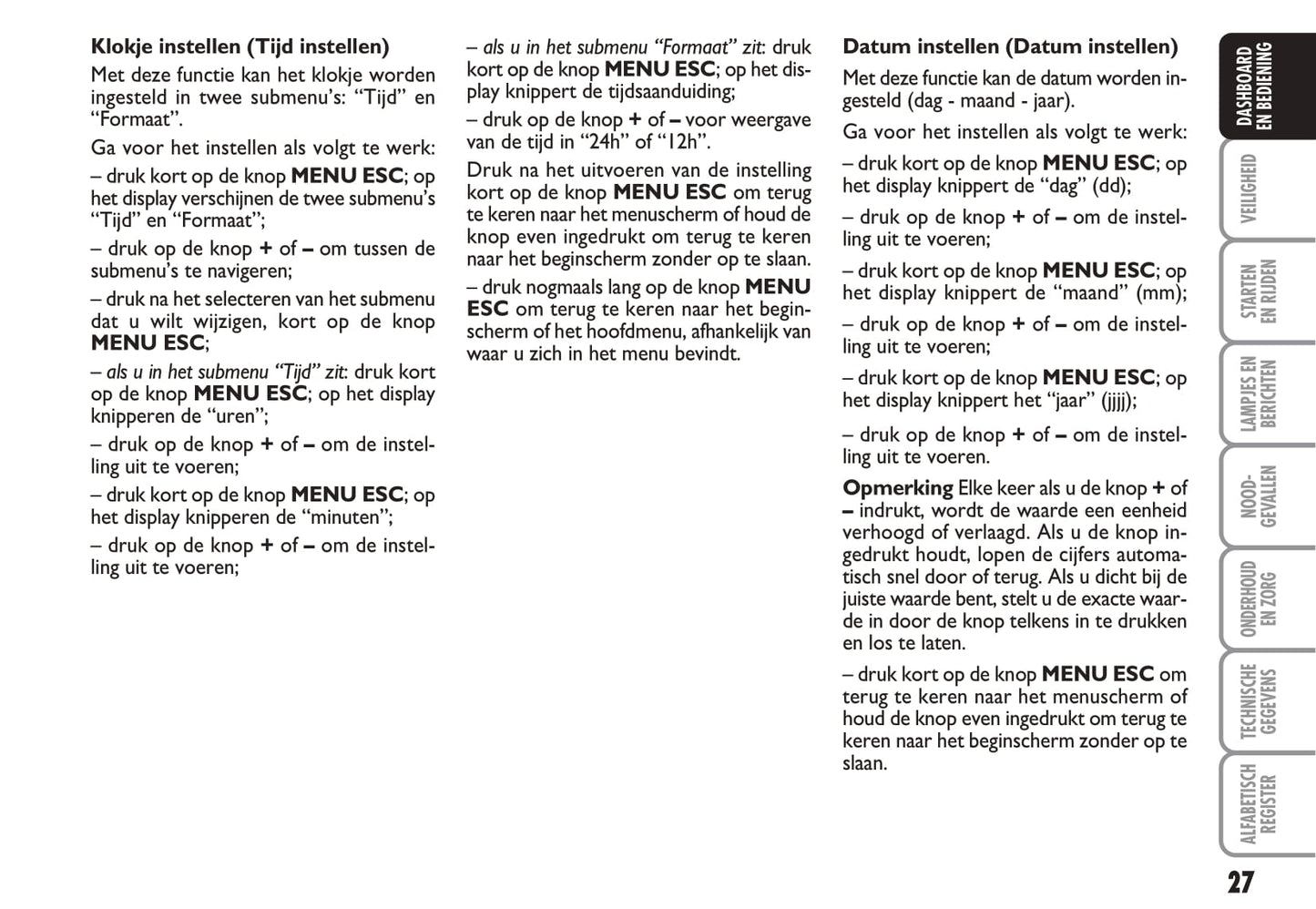 2006-2007 Fiat Grande Punto Gebruikershandleiding | Nederlands