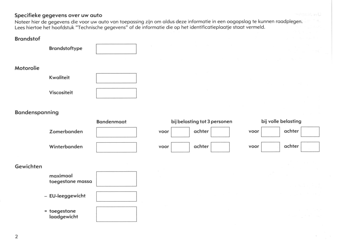 2003-2005 Opel Meriva Owner's Manual | Dutch