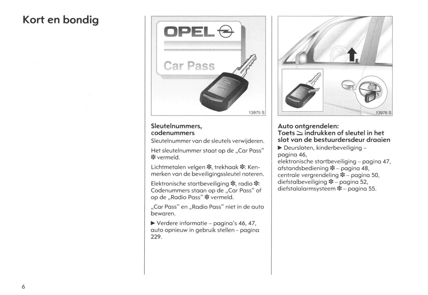 2003-2005 Opel Meriva Owner's Manual | Dutch