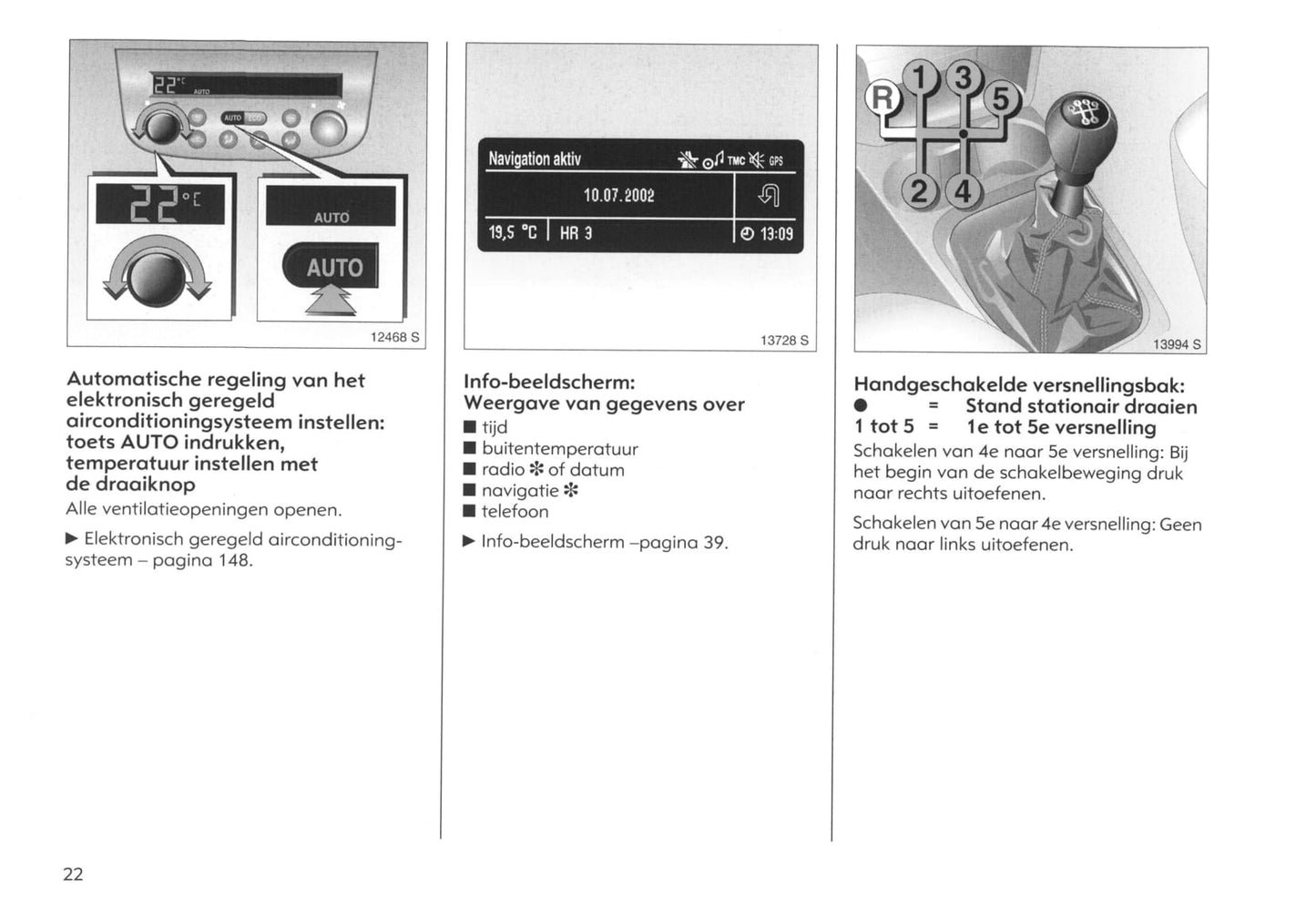 2003-2005 Opel Meriva Owner's Manual | Dutch