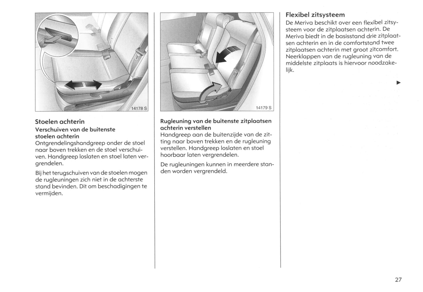 2003-2005 Opel Meriva Owner's Manual | Dutch