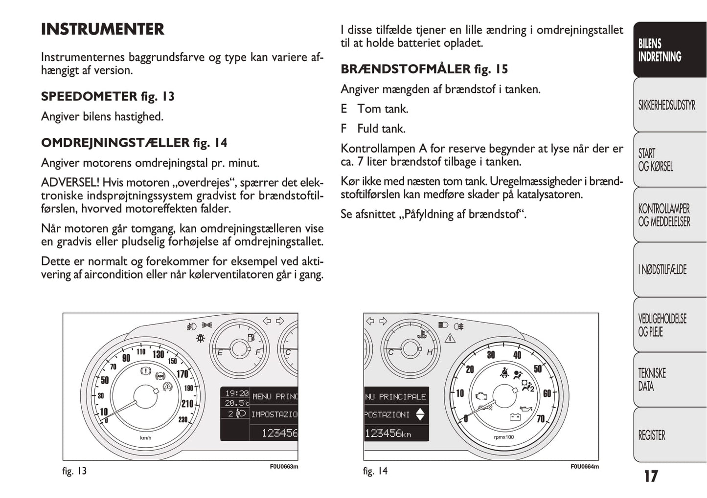 2012-2013 Fiat Punto Gebruikershandleiding | Dansk