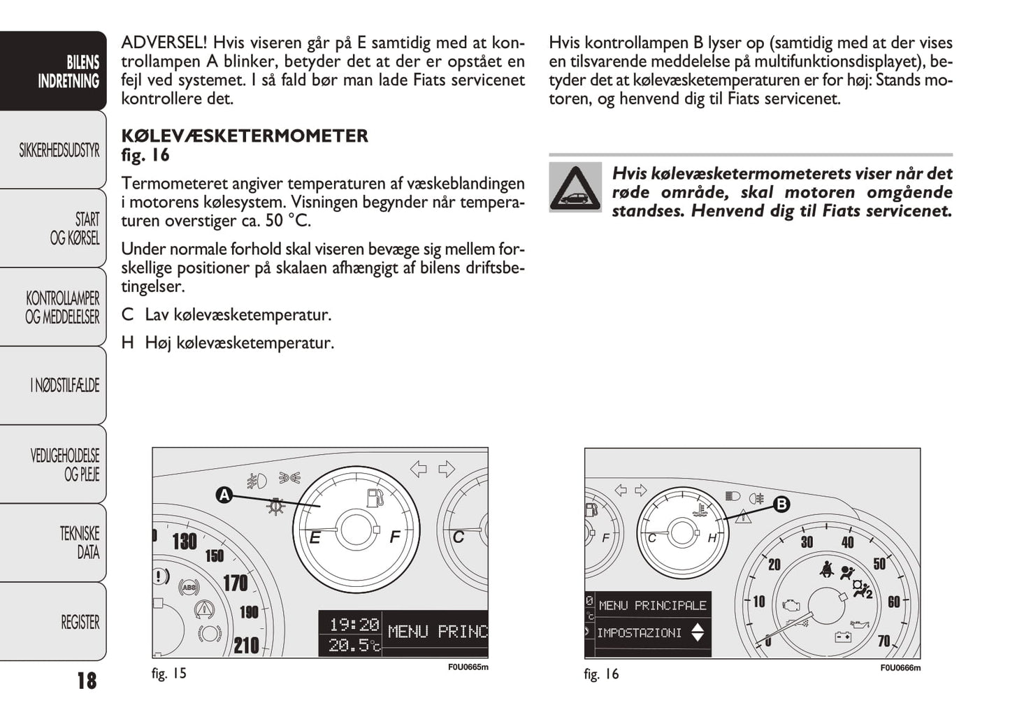 2012-2013 Fiat Punto Gebruikershandleiding | Dansk