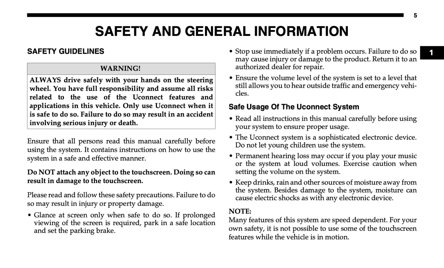 Uconnect 4 With 7-Inch Display Owner's Manual