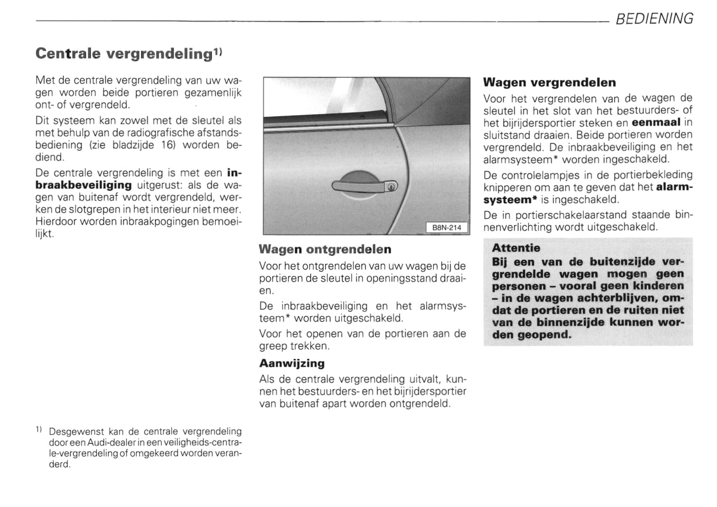 1999-2006 Audi TT Bedienungsanleitung | Niederländisch