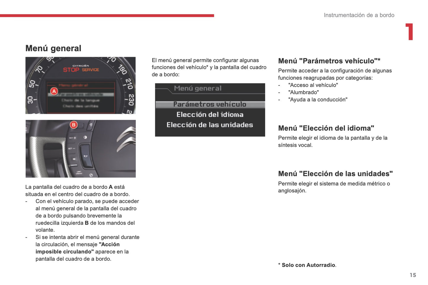 2016-2017 Citroën C5 Owner's Manual | Spanish