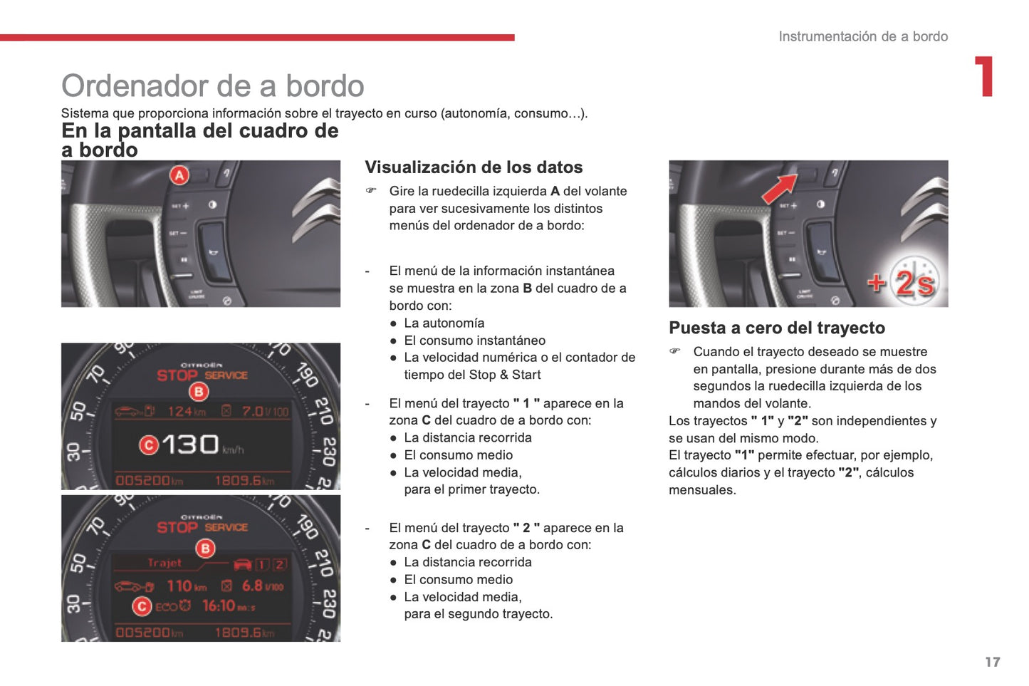 2016-2017 Citroën C5 Owner's Manual | Spanish