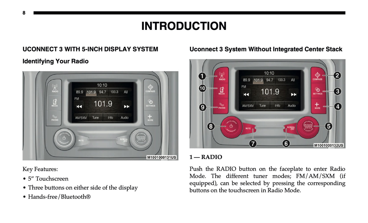 Uconnect 3 With 5-Inch Display Bedienungsanleitung