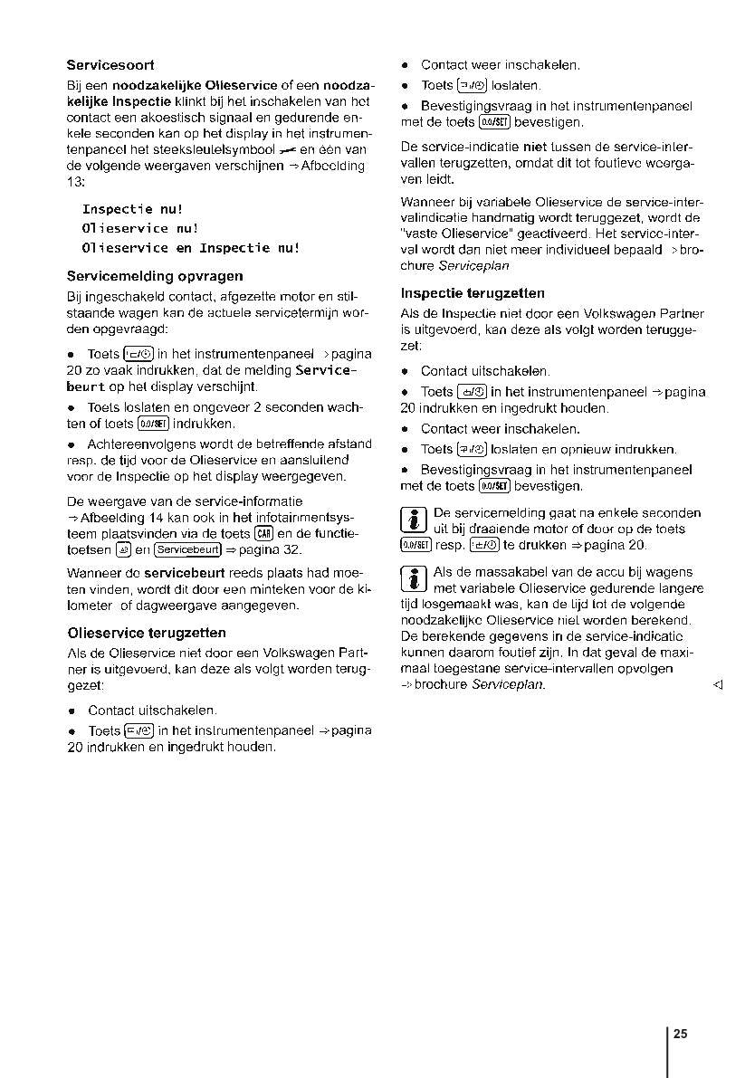 2014-2017 Volkswagen Polo Manuel du propriétaire | Néerlandais