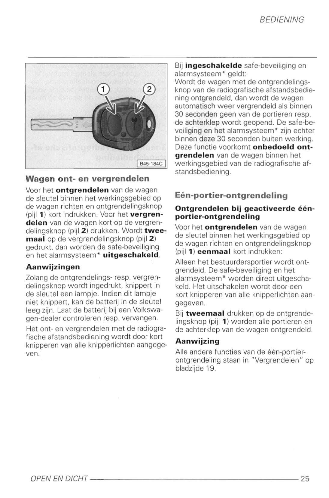 1998-2005 Volkswagen Lupo Gebruikershandleiding | Nederlands